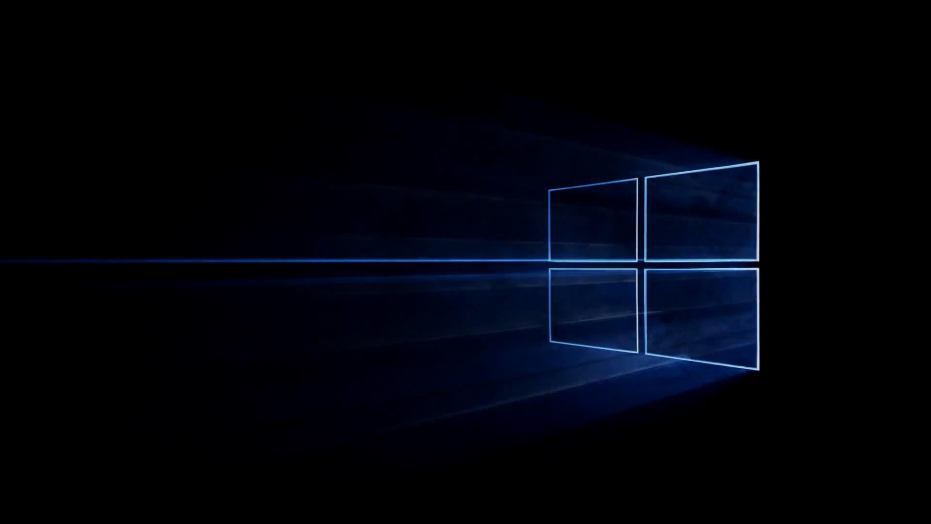 Windows-Logo, Windows 10, Schwarzer Hintergrund, Neonlinien, Minimalistisch, 1080p Wallpaper