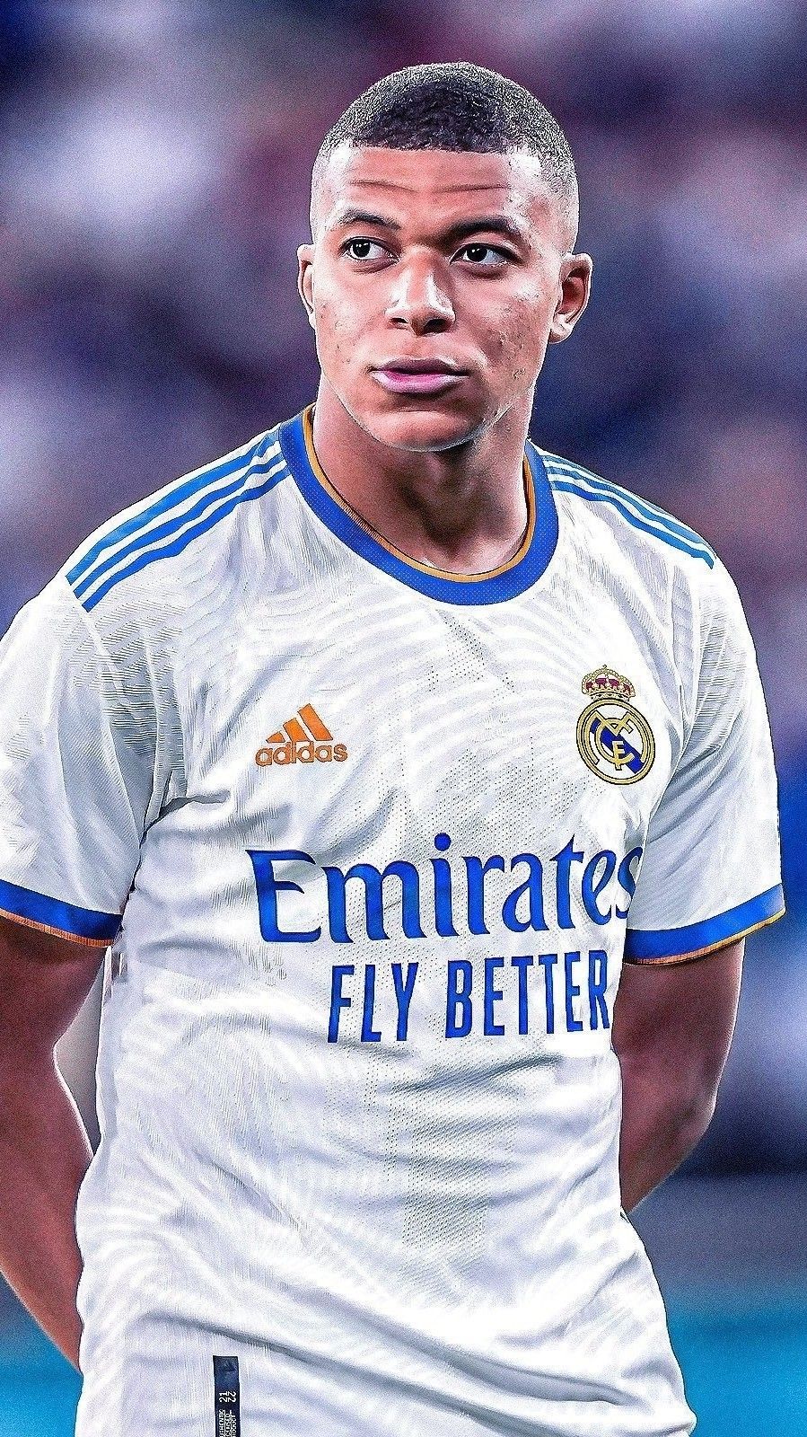 Kylian Mbappé, Real Madrid, Heimtrikot, Stadion, Porträt, Android-Hintergrundbild