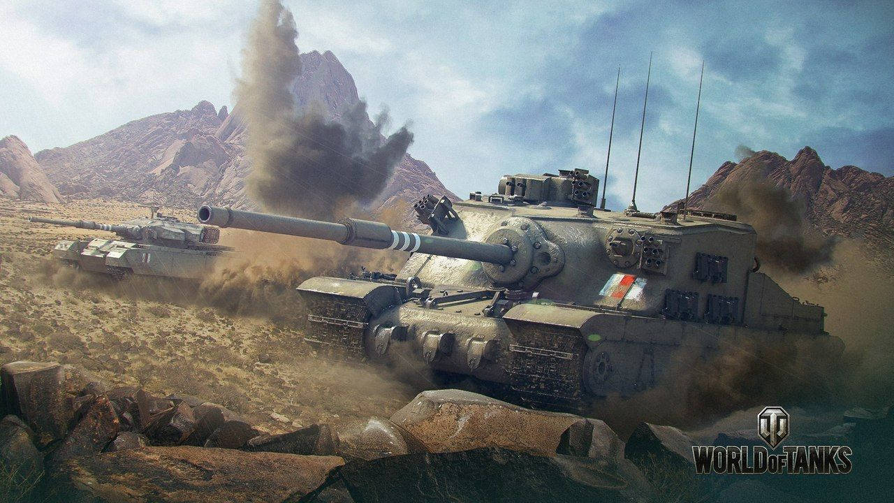 World of Tanks, Jagdpanzer, Berge, Explosion, Digitale Kunst, HD, PC-Hintergrundbild