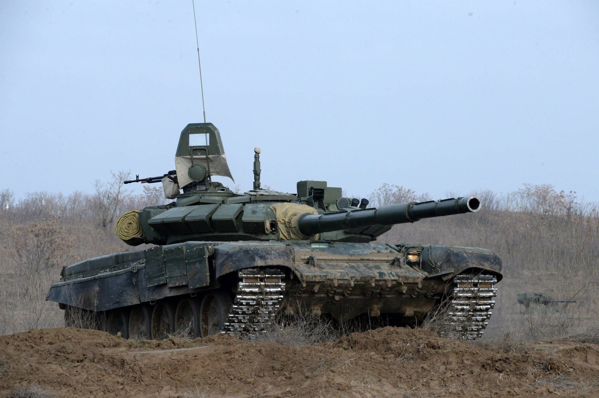T-72, Kampfpanzer, Gelände, Tarnfarbe, Full HD, Desktop-Hintergrund für Windows