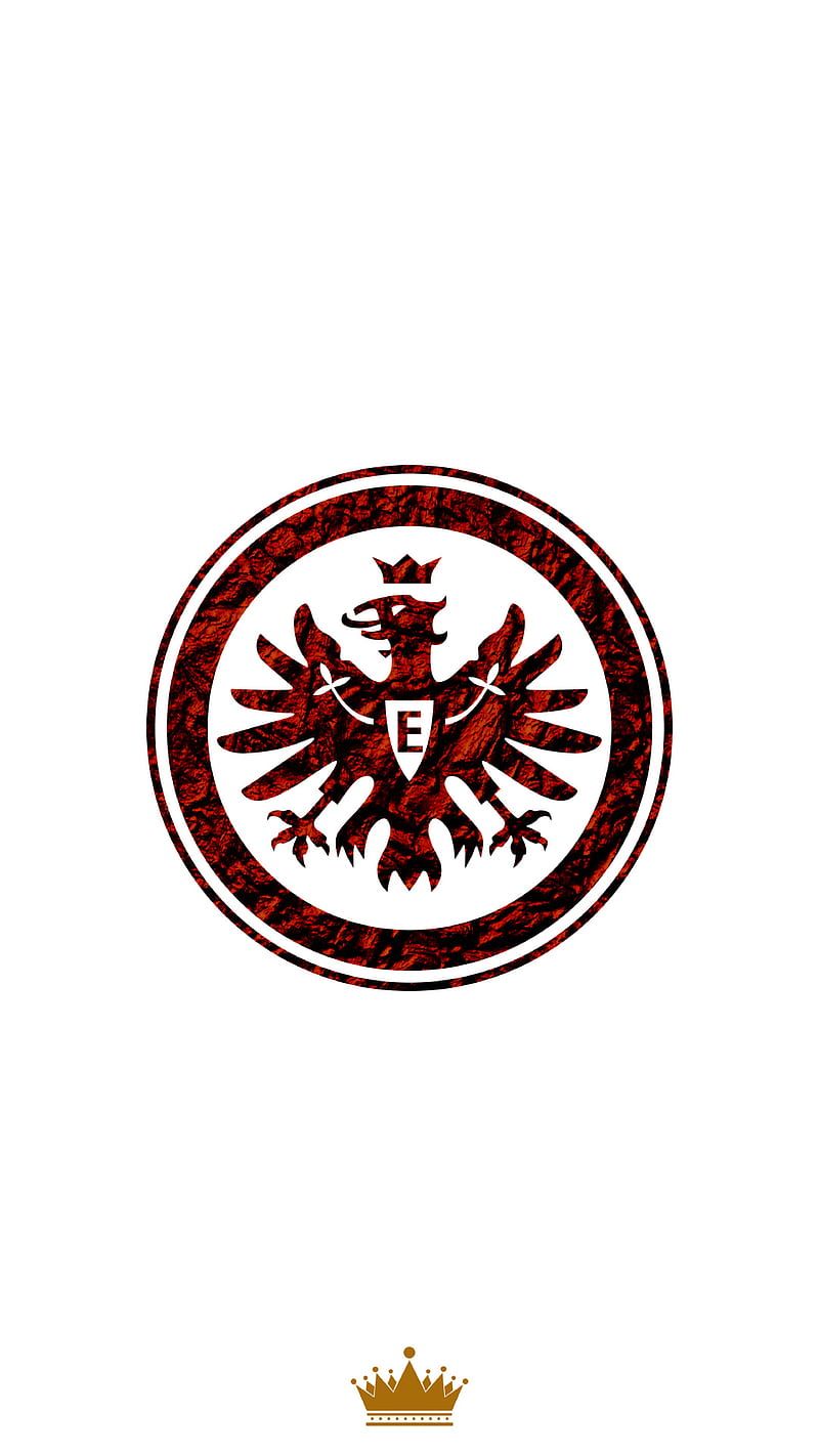 Eintracht Frankfurt, Vereinswappen, Weißer Hintergrund, Minimalistisch, Adler, Sperrbildschirm