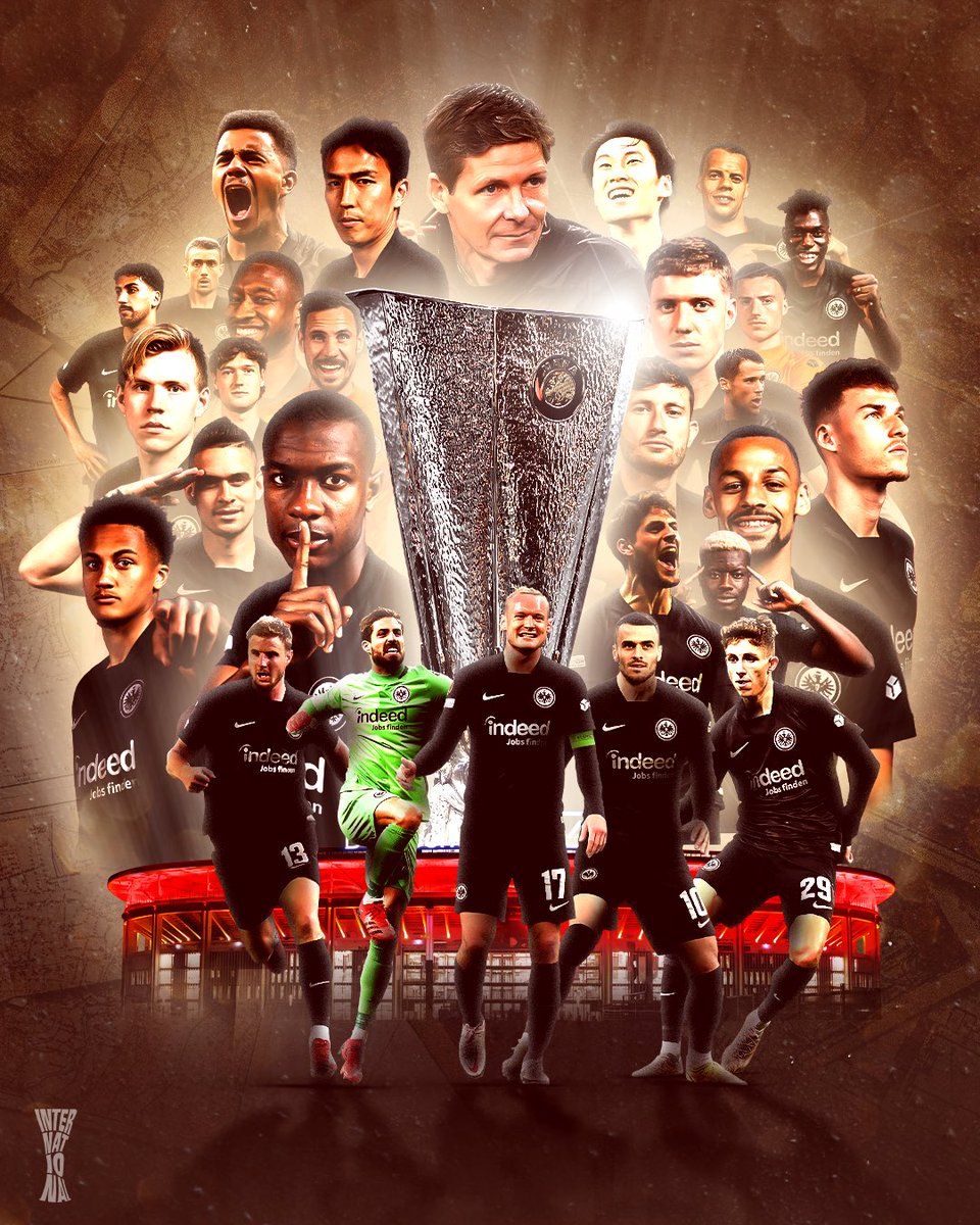 Eintracht Frankfurt, UEFA Europa League, Mannschaft, Pokalsieger, Poster, HD, iPad-Hintergrundbild