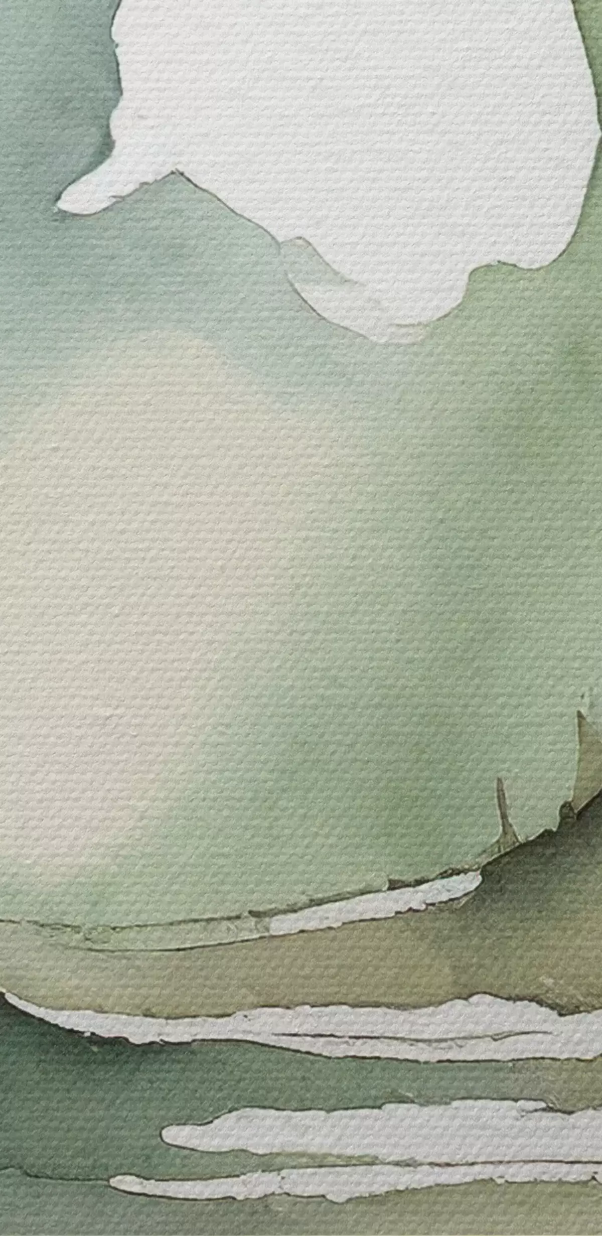 Aquarell, Olivgrün, Salbeigrün, Minimalistisch, Abstrakt, Full HD, Handy-Hintergrundbild