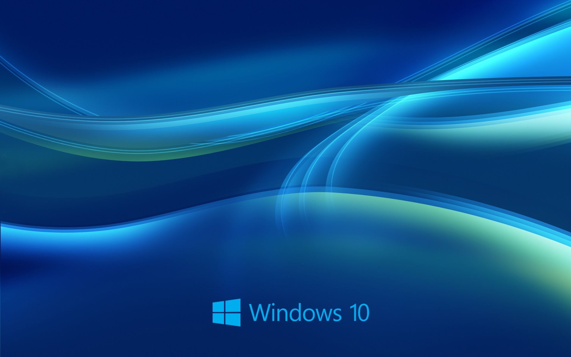 Windows 10, Windows-Logo, Lichtwellen, Blau, Abstrakt, 16:10, Full-HD-Hintergrundbild für den Desktop