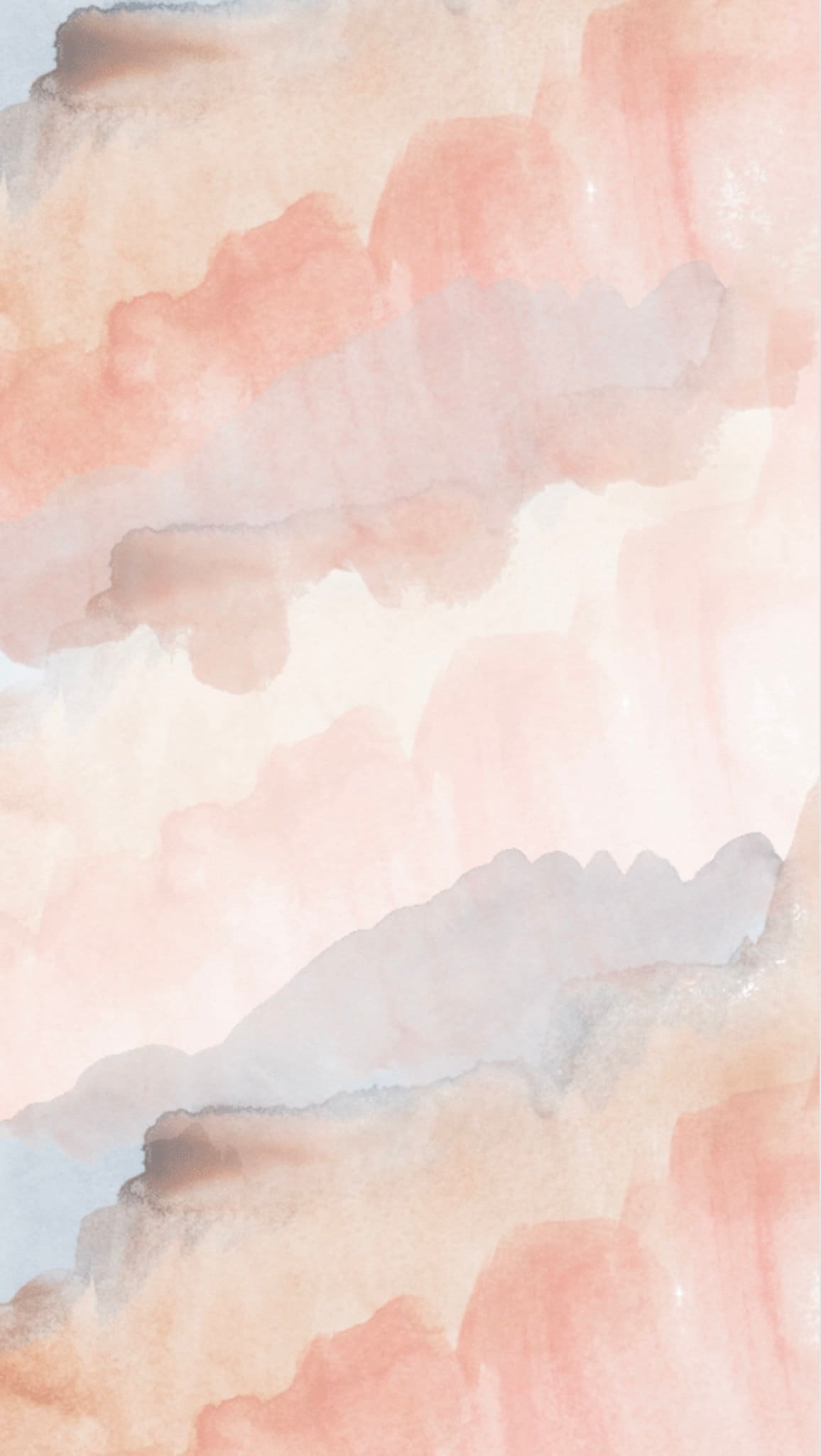 Aquarellstreifen, Pfirsichfarben, Graublau, Abstrakt, Pastellfarben, Full HD, Handy-Hintergrund