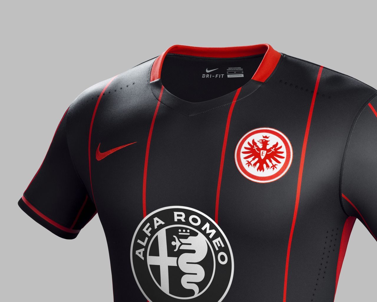 Eintracht Frankfurt, Trikot, Alfa Romeo, Nike, Schwarzes Trikot, HD, PC-Hintergrundbild