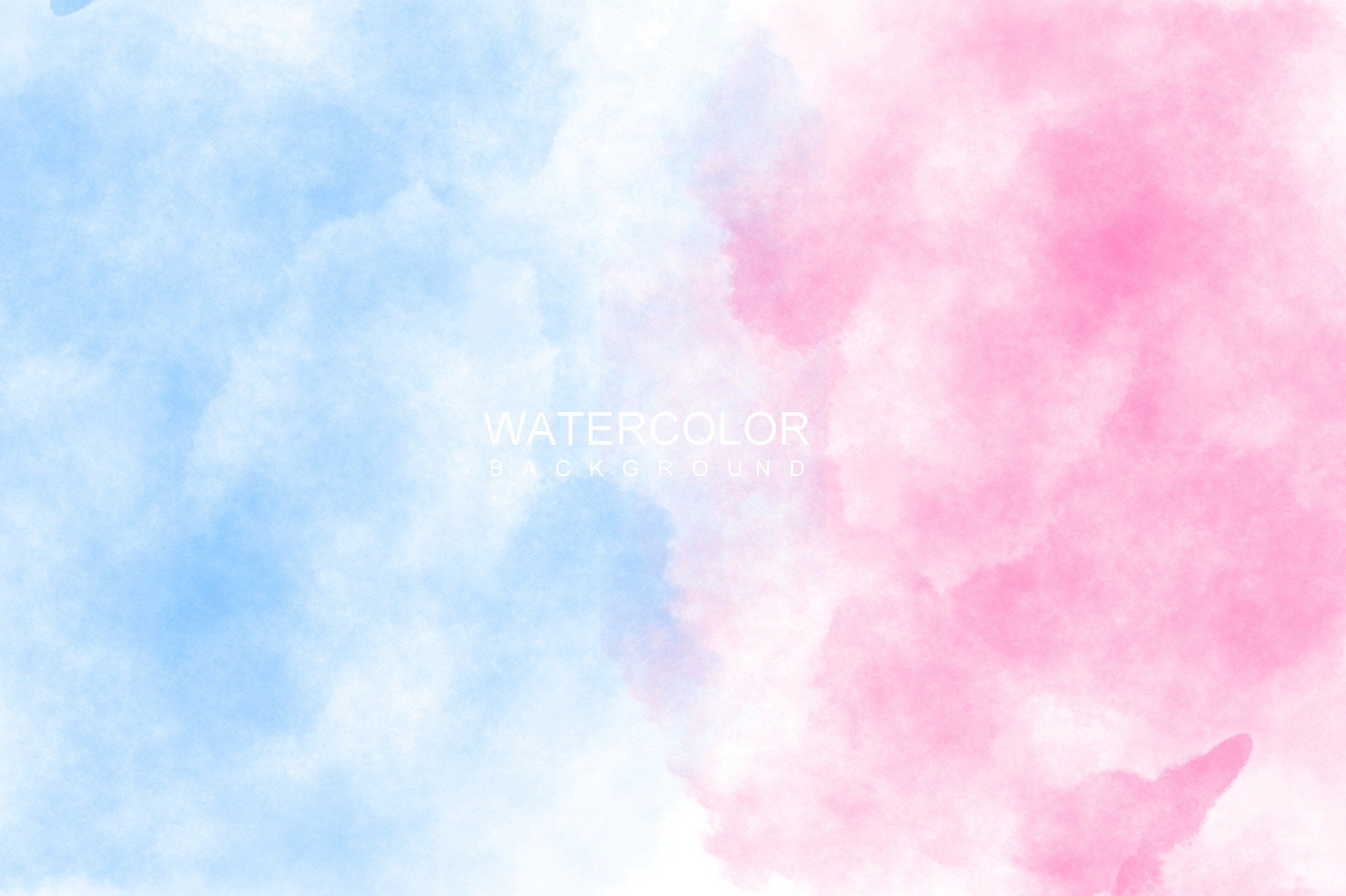 Aquarellverlauf, Blau, Pink, Pastellfarben, Wolkenoptik, Full HD, Laptop-Hintergrundbild
