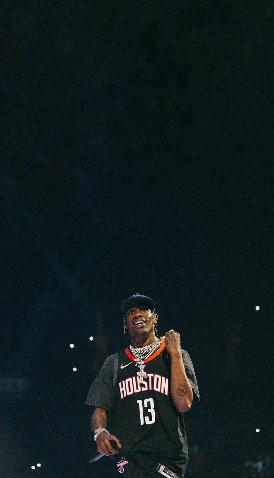 Travis Scott, Houston Rockets, Trikot, Bühne, Dunkel, HD, Sperrbildschirm fürs iPhone