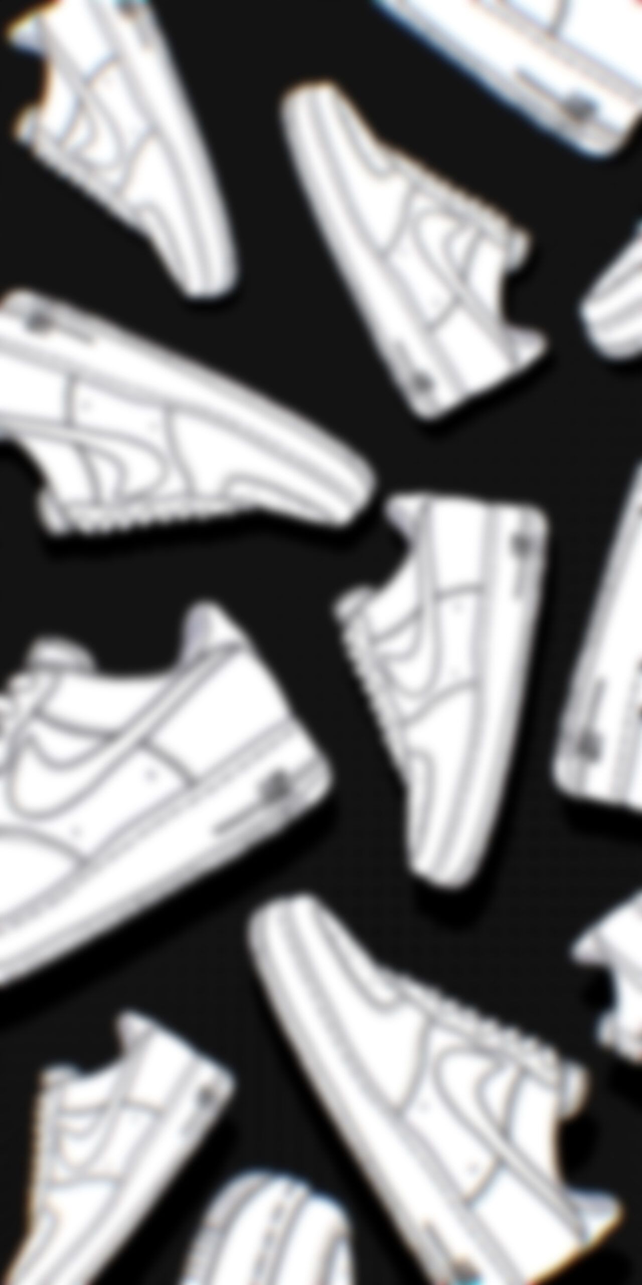 Nike Air Force 1, Muster, Line Art, Schwarz-Weiß, Full HD, Hintergrundbild fürs Handy