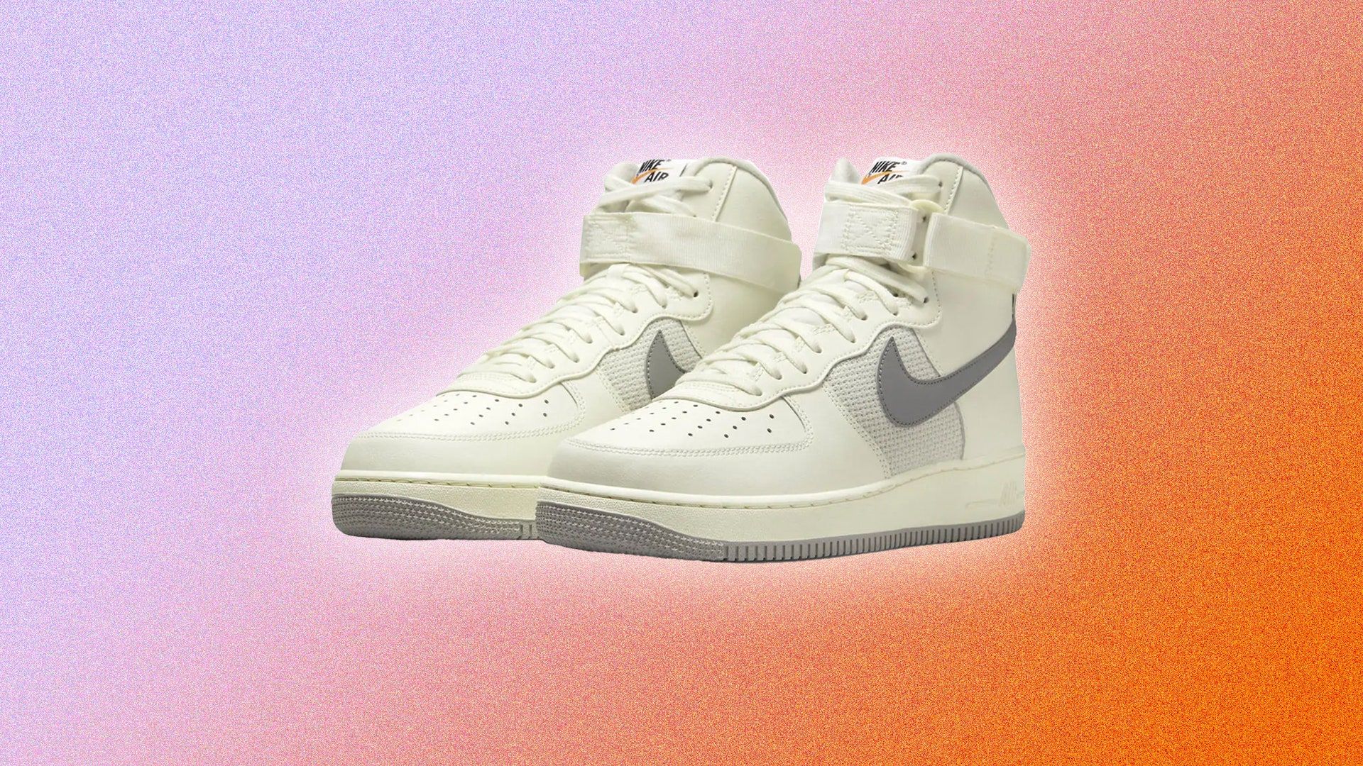 Nike Air Force 1 High, Sneaker, Farbverlauf, Orange, Lila, Full HD, Laptop-Hintergrundbild