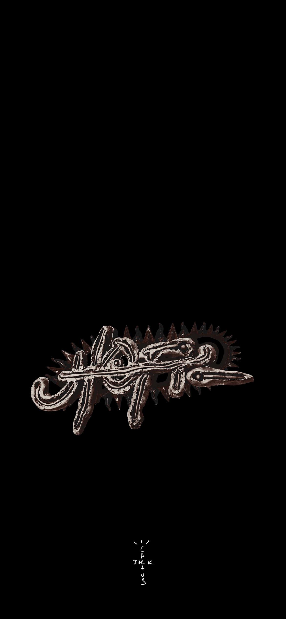 Travis Scott, Utopia, Logo, Schwarzer Hintergrund, Minimalistisch, Sperrbildschirm fürs iPhone