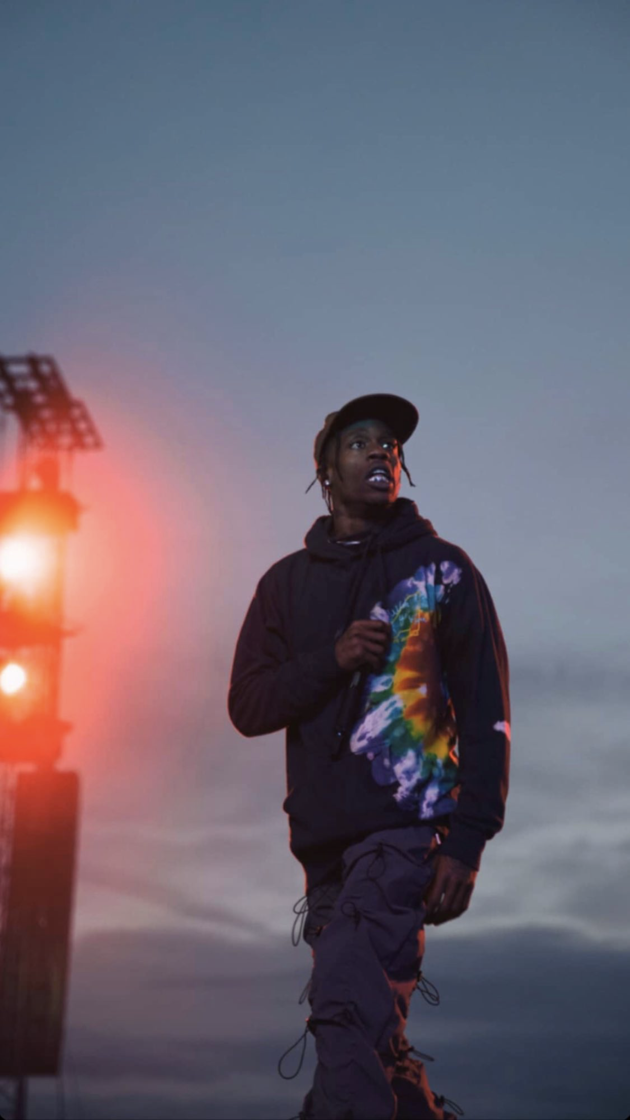 Travis Scott, Rapper, Nebel, Abendlicht, Full HD, Sperrbildschirm fürs iPhone