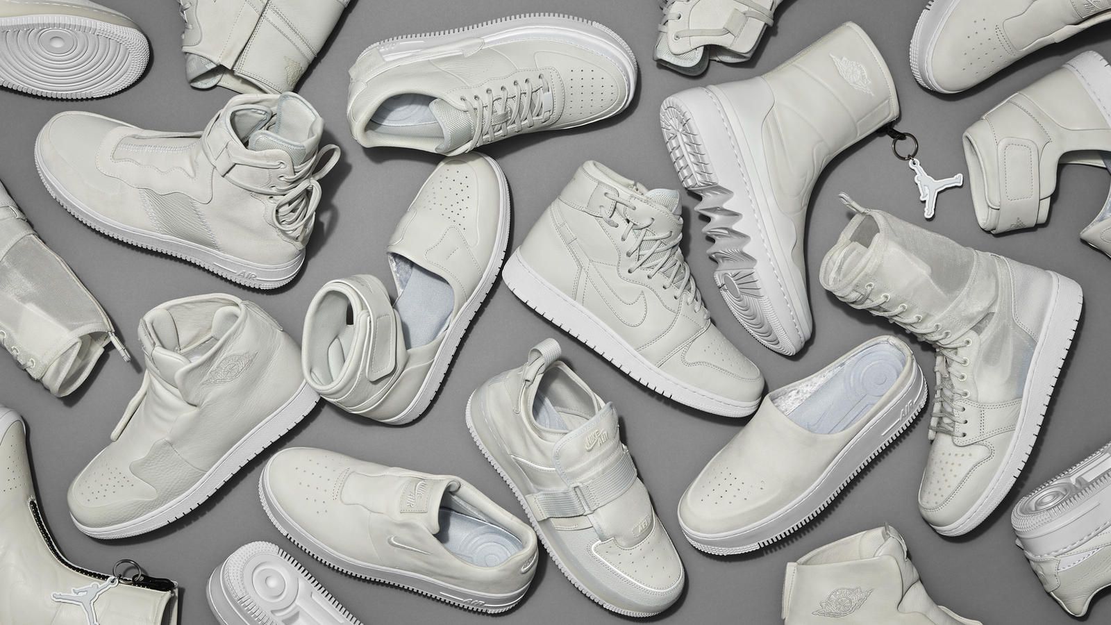 Nike, Air Jordan, Sneaker, Weiß, Grau, 16:9, HD-Hintergrundbild für den Desktop