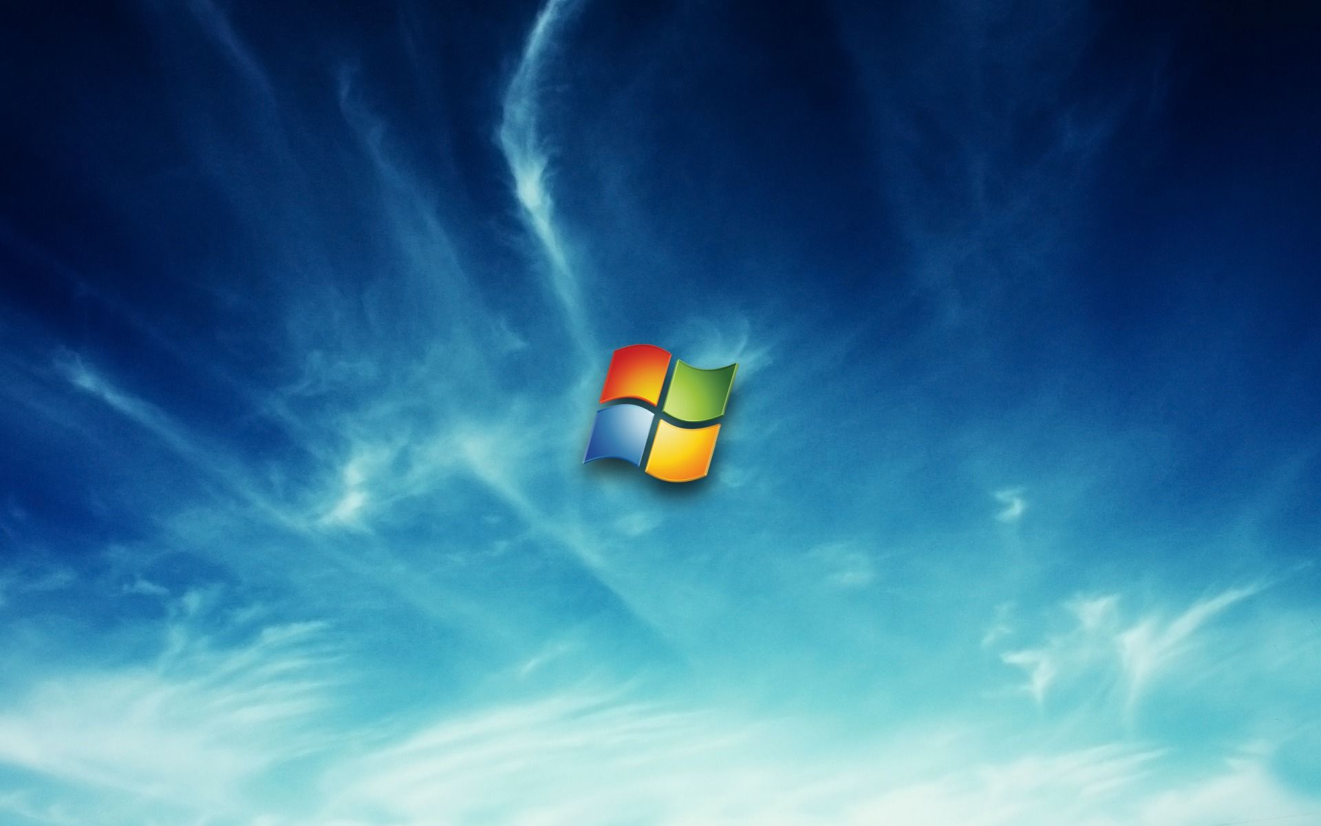 Windows-Logo, Windows 7, Wolken, Blau, Abstrakt, 16:10, Full-HD-Hintergrundbild für den Desktop