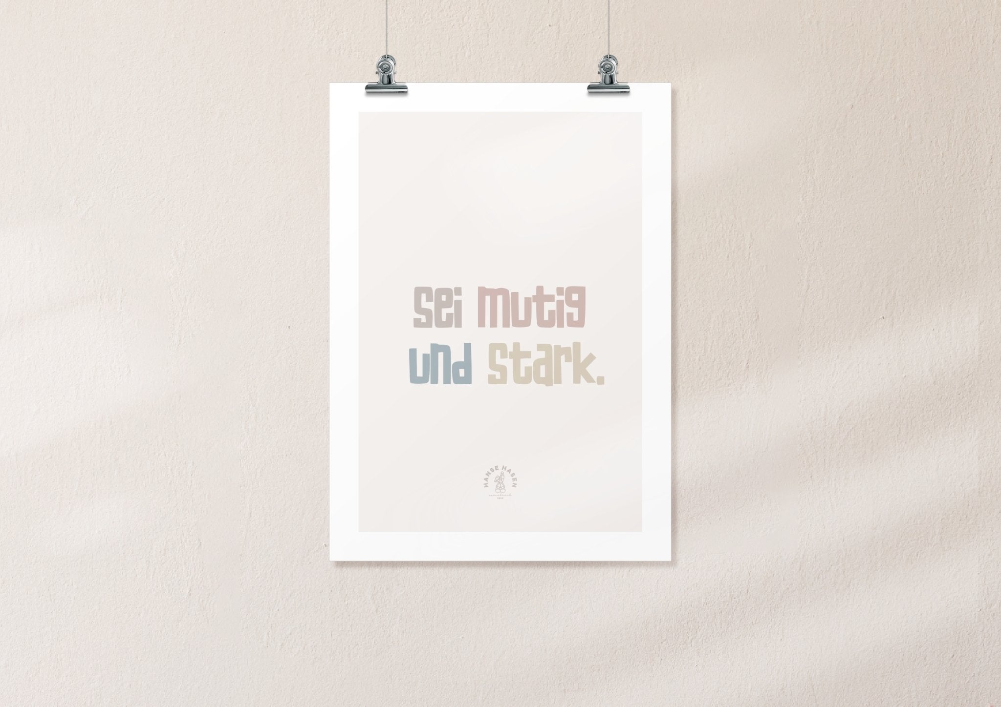 Sei mutig und stark, Poster, Pastell, Typografie, Full HD, Desktop-Hintergrund für Windows