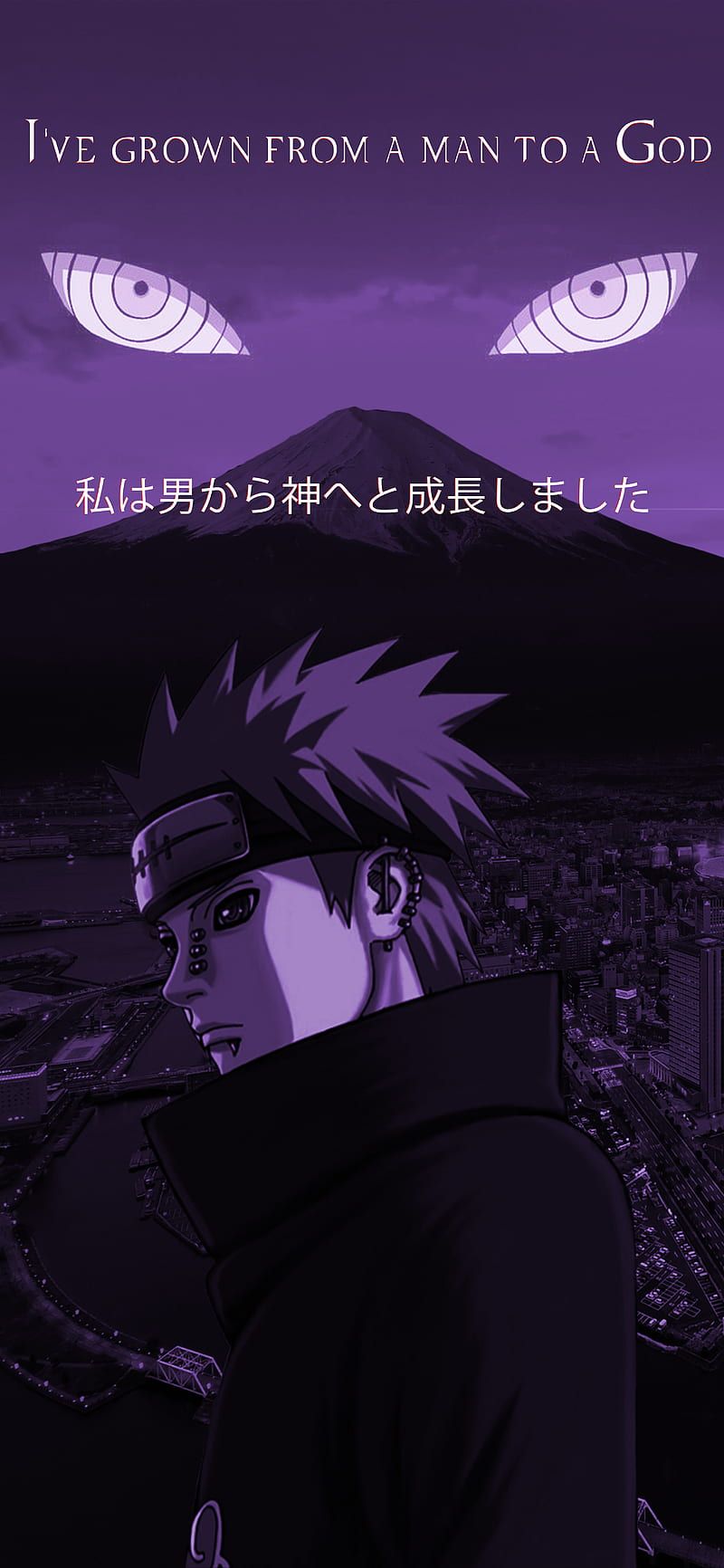 Pain, Nagato, Rinnegan, Akatsuki, Zitat, HD, Handy-Hintergrund im Hochformat