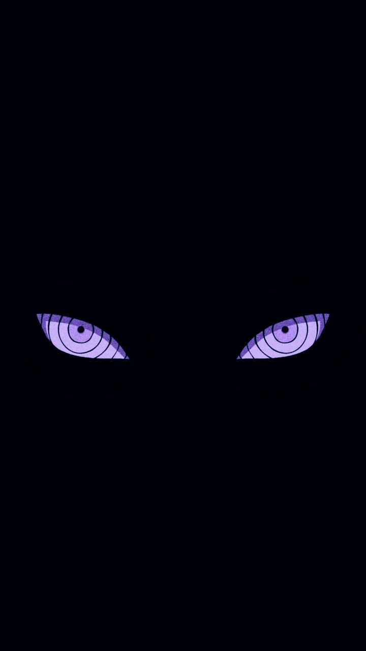 Rinnegan, Augen, Dunkelblau, Minimalismus, Hochformat, Hintergrundbild fürs Smartphone