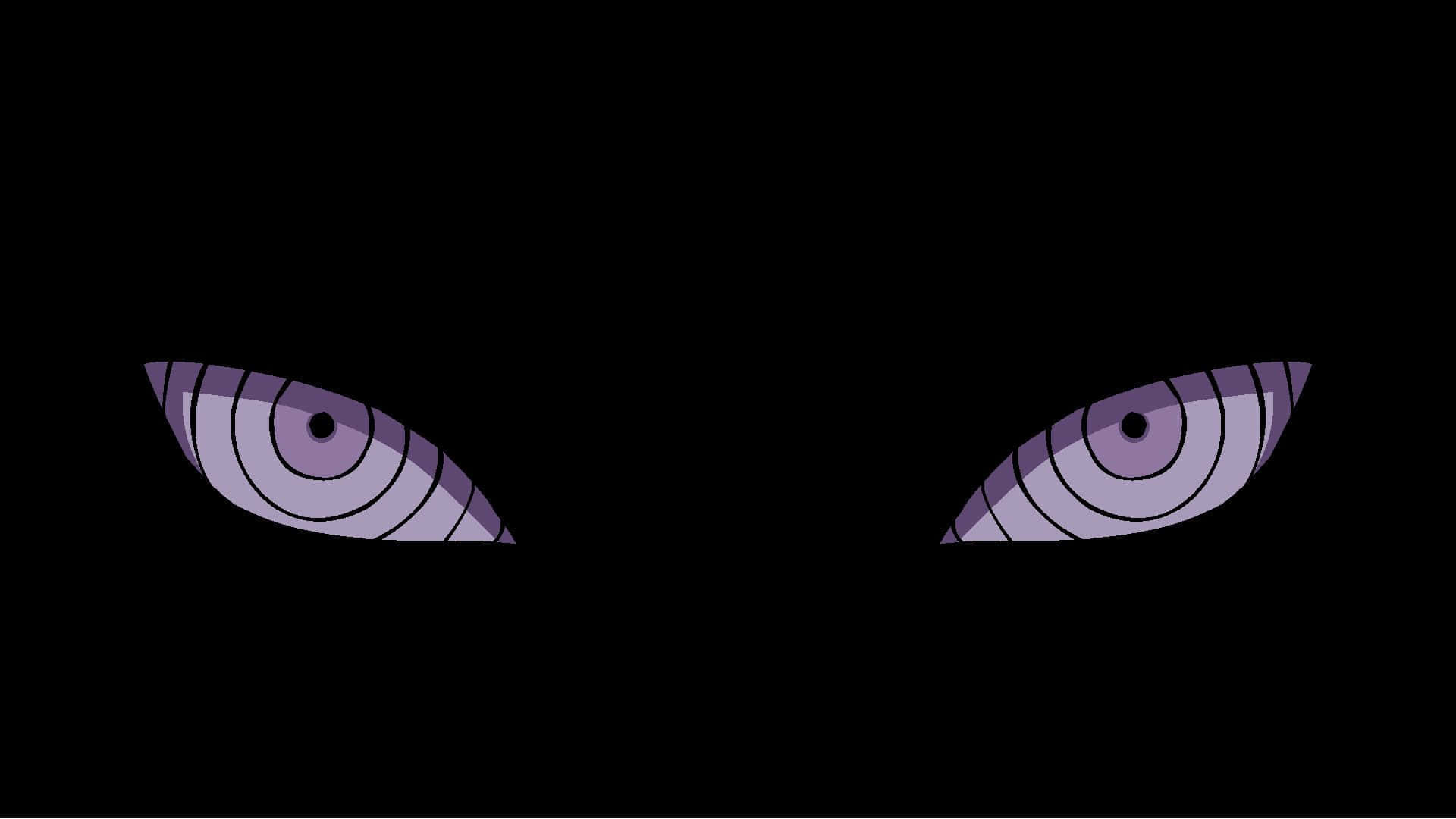 Rinnegan, Augen, Schwarzer Hintergrund, Minimalismus, Full HD Wallpaper