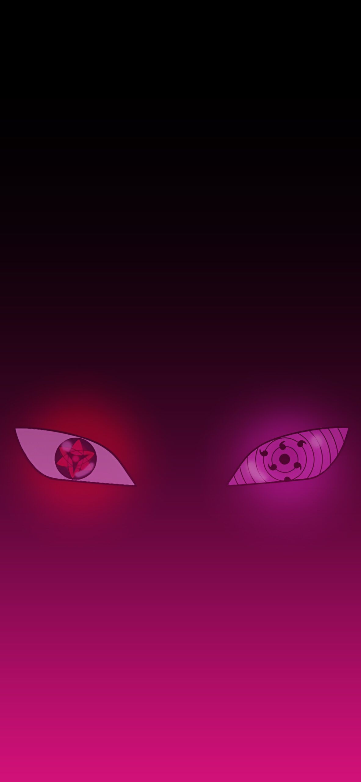 Rinnegan, Augen, Pink, Farbverlauf, Full HD, Sperrbildschirm fürs iPhone