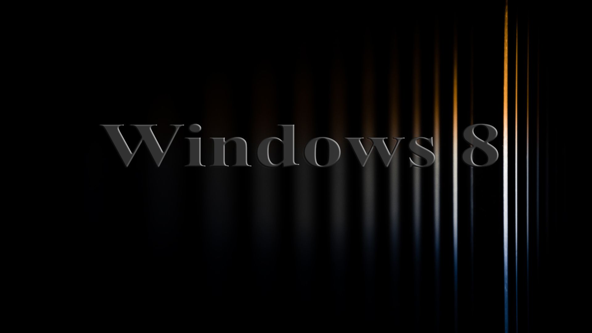 Windows 8, Schriftzug, Lichtstreifen, Schwarzer Hintergrund, Full HD Wallpaper