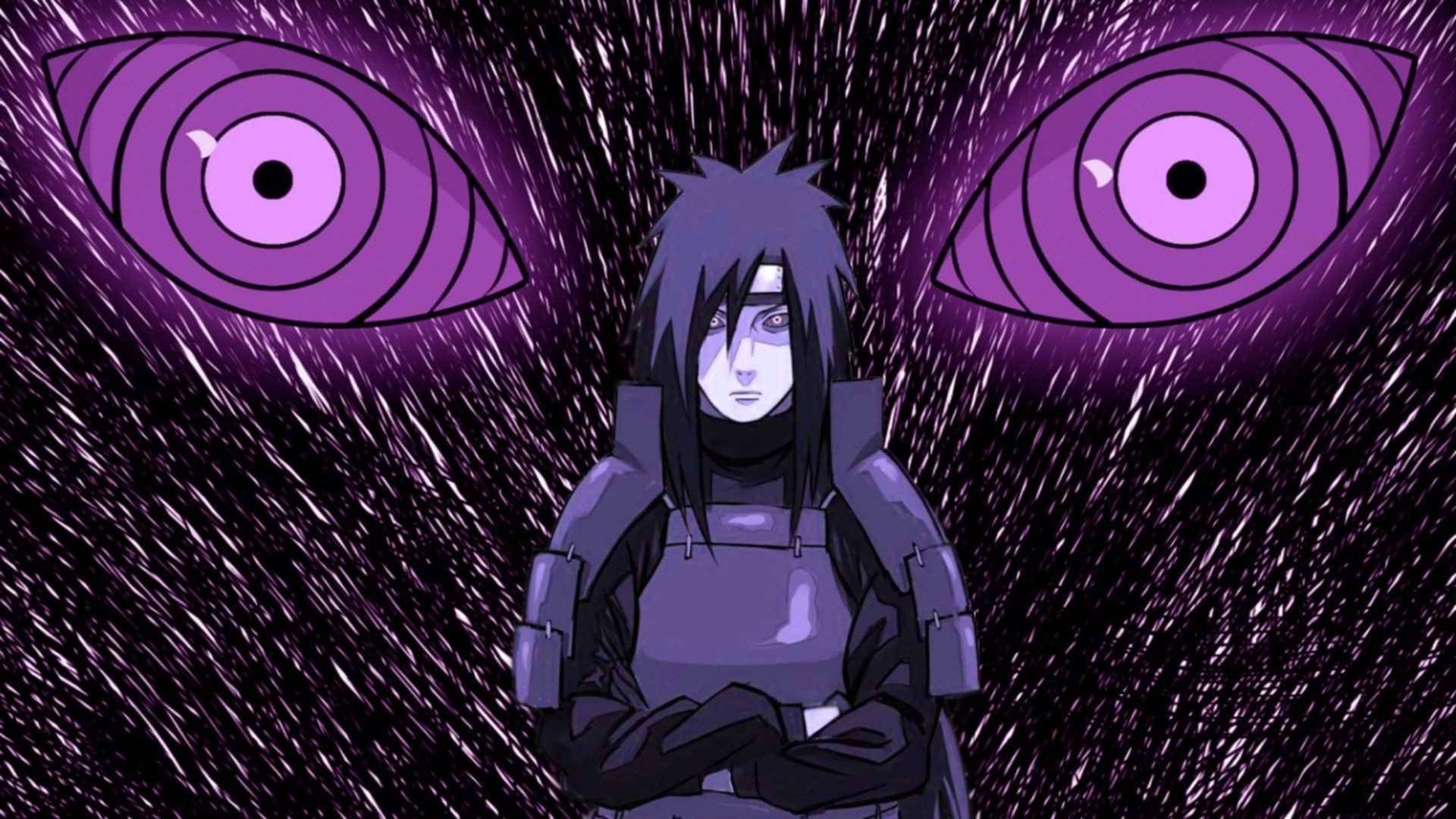 Madara Uchiha, Rinnegan, Rüstung, Lila, Naruto, Full HD 1080p, Desktop-Hintergrundbild