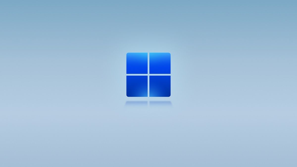 Windows 11, Windows-Logo, Hellblau, Minimalistisch, Hintergrund