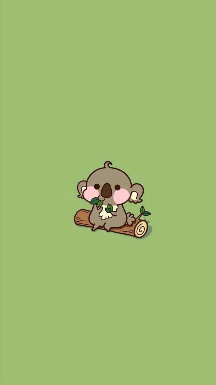 Äffchen, Grüner Hintergrund, Niedlich, Minimalistisch, HD, Sperrbildschirm fürs iPhone