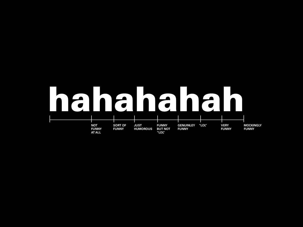 Hahahahah, Lachen, Typografie, Schwarzer Hintergrund, Wallpaper