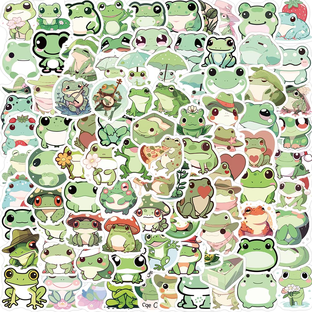 Frösche, Sticker, Collage, Grün, Niedlich, Hintergrundbild für iPad und Tablet
