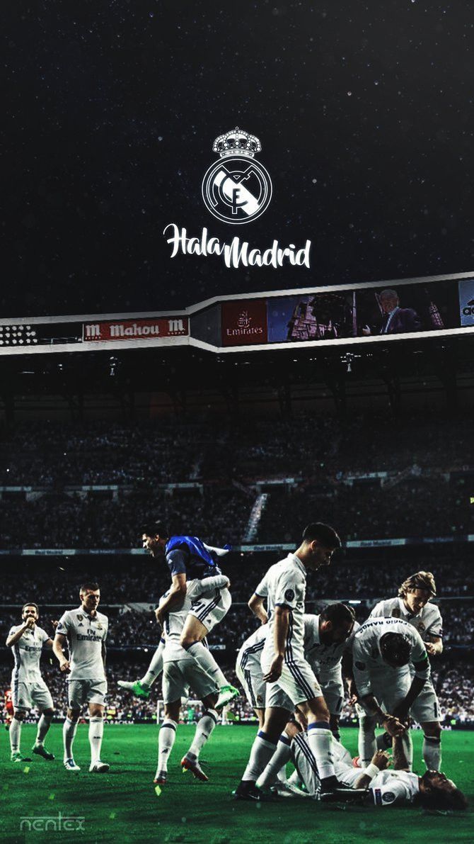 Real Madrid, Hala Madrid, Wappen, Mannschaft, Hochformat, Hintergrundbild fürs Handy