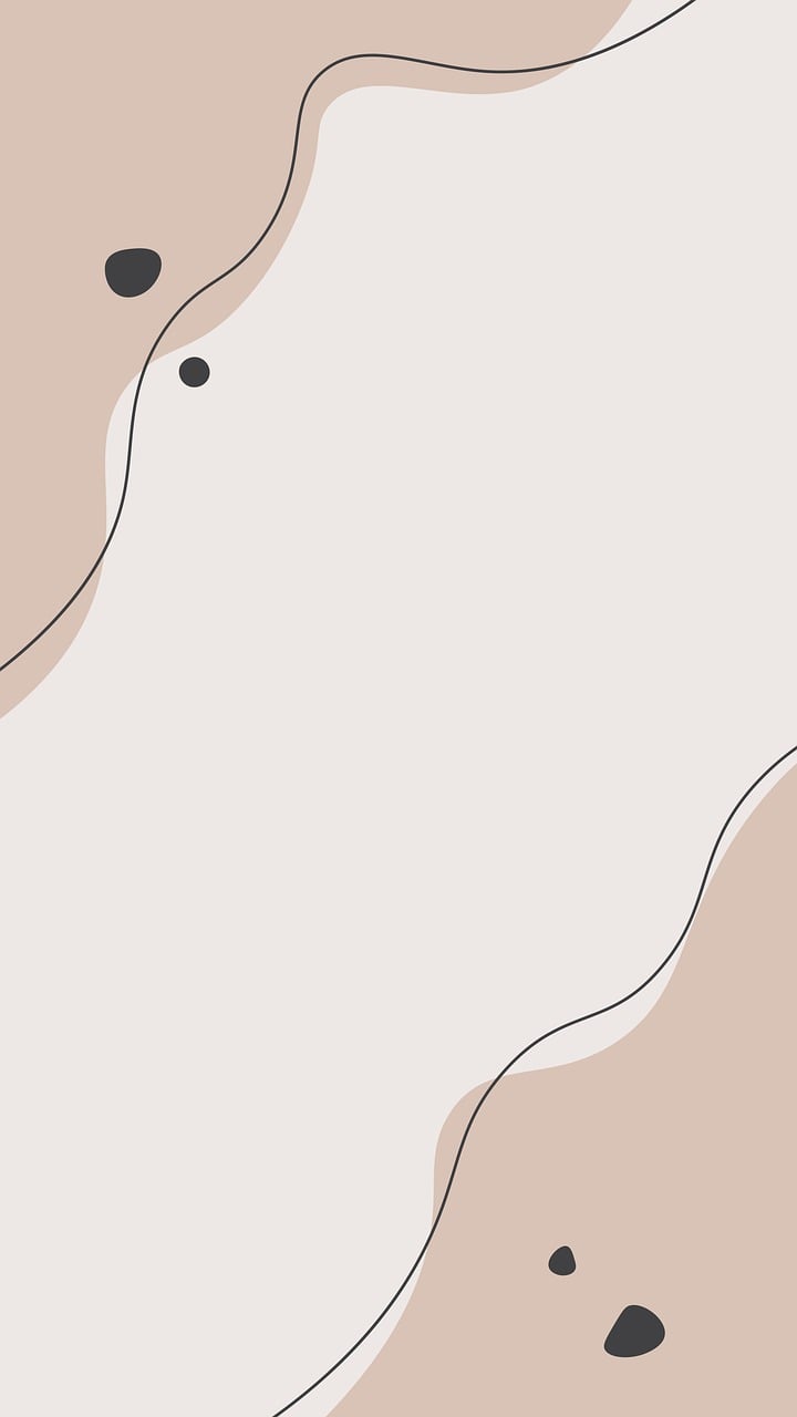 Organische Formen, Beige, Punkte, Minimalistisch, Boho, HD, Sperrbildschirm fürs iPhone