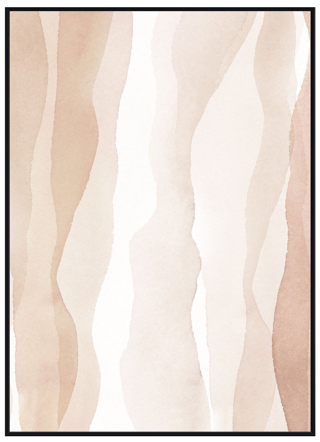 Aquarell, Beige, Senkrechte Streifen, Bilderrahmen, Boho, Full HD, Tablet-Hintergrund