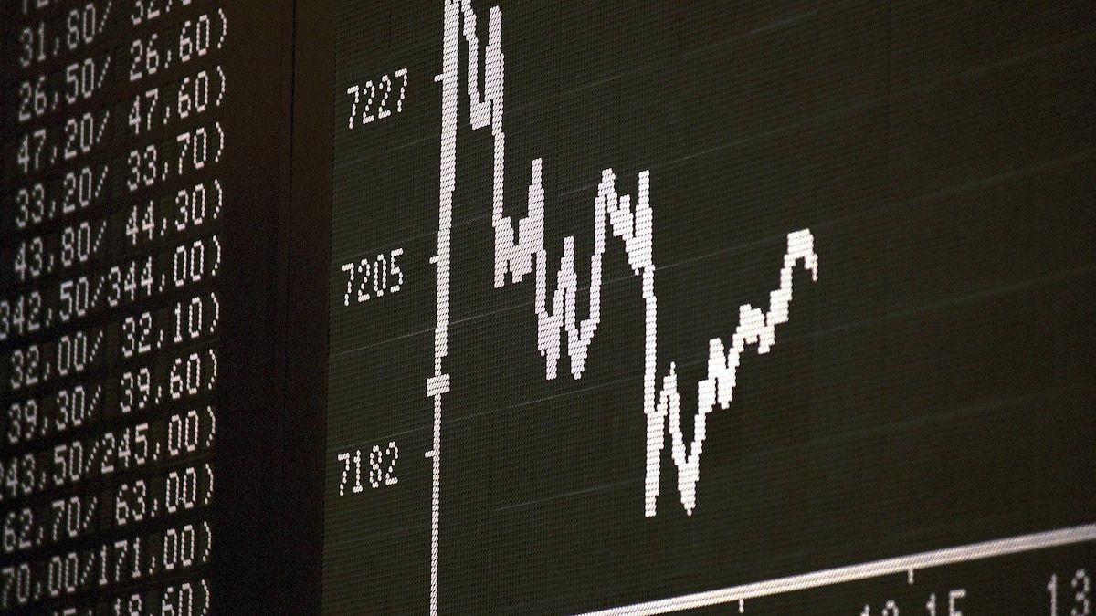 Börsentafel, DAX, Kursverlauf, Frankfurter Wertpapierbörse, Schwarz, Hintergrundbild