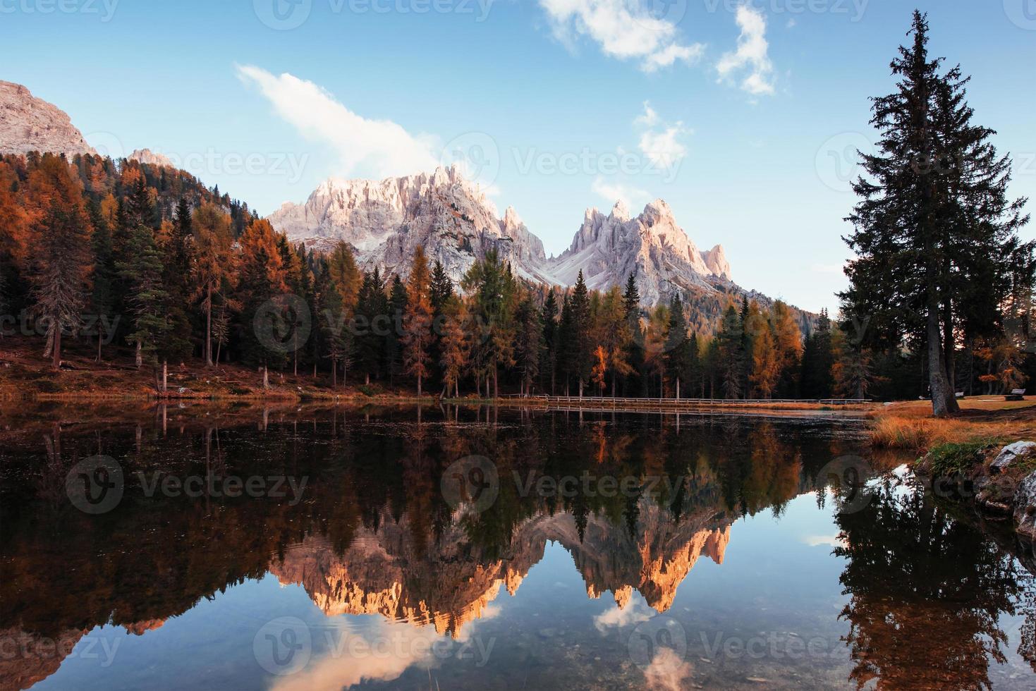 Lago d'Antorno, Dolomiten, Spiegelung, Herbst, Fichte, HD, Hintergrundbild für den PC
