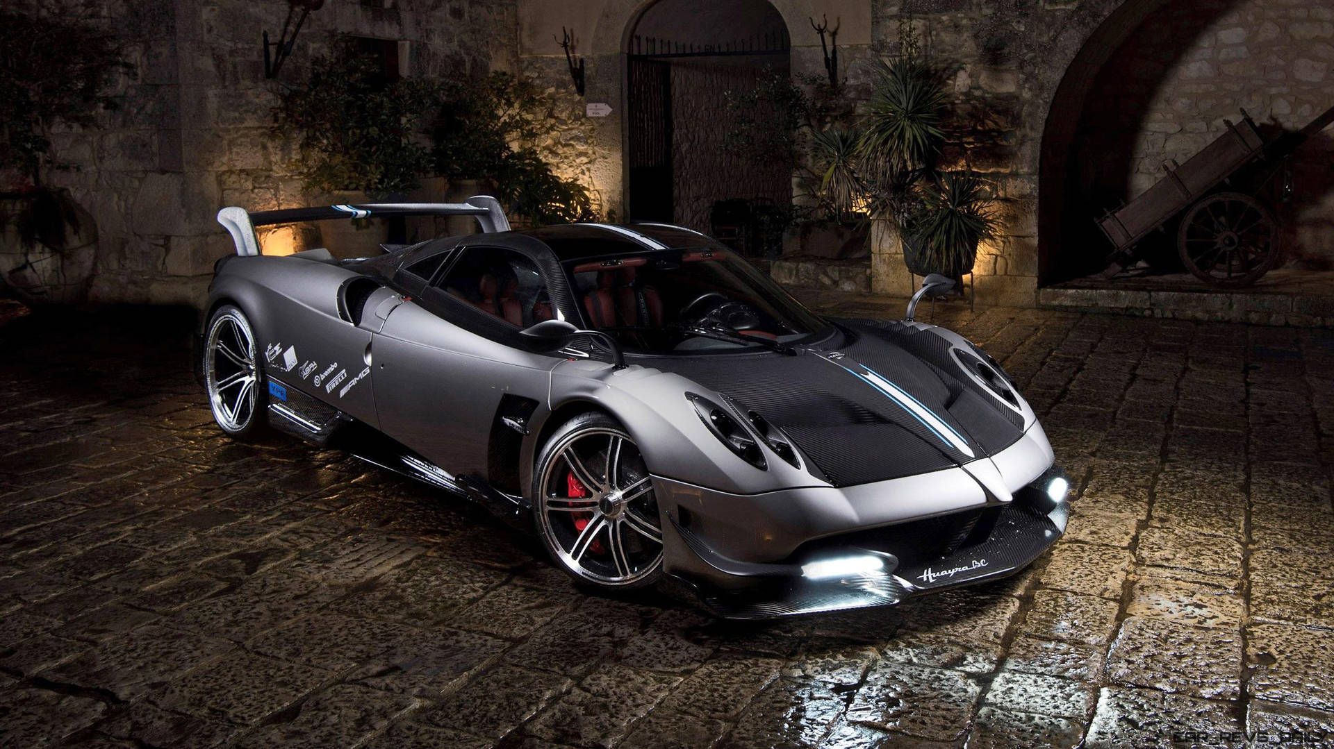 Pagani Huayra BC, Pagani, Carbon, Nacht, Kopfsteinpflaster, Full HD, Laptop-Hintergrundbild