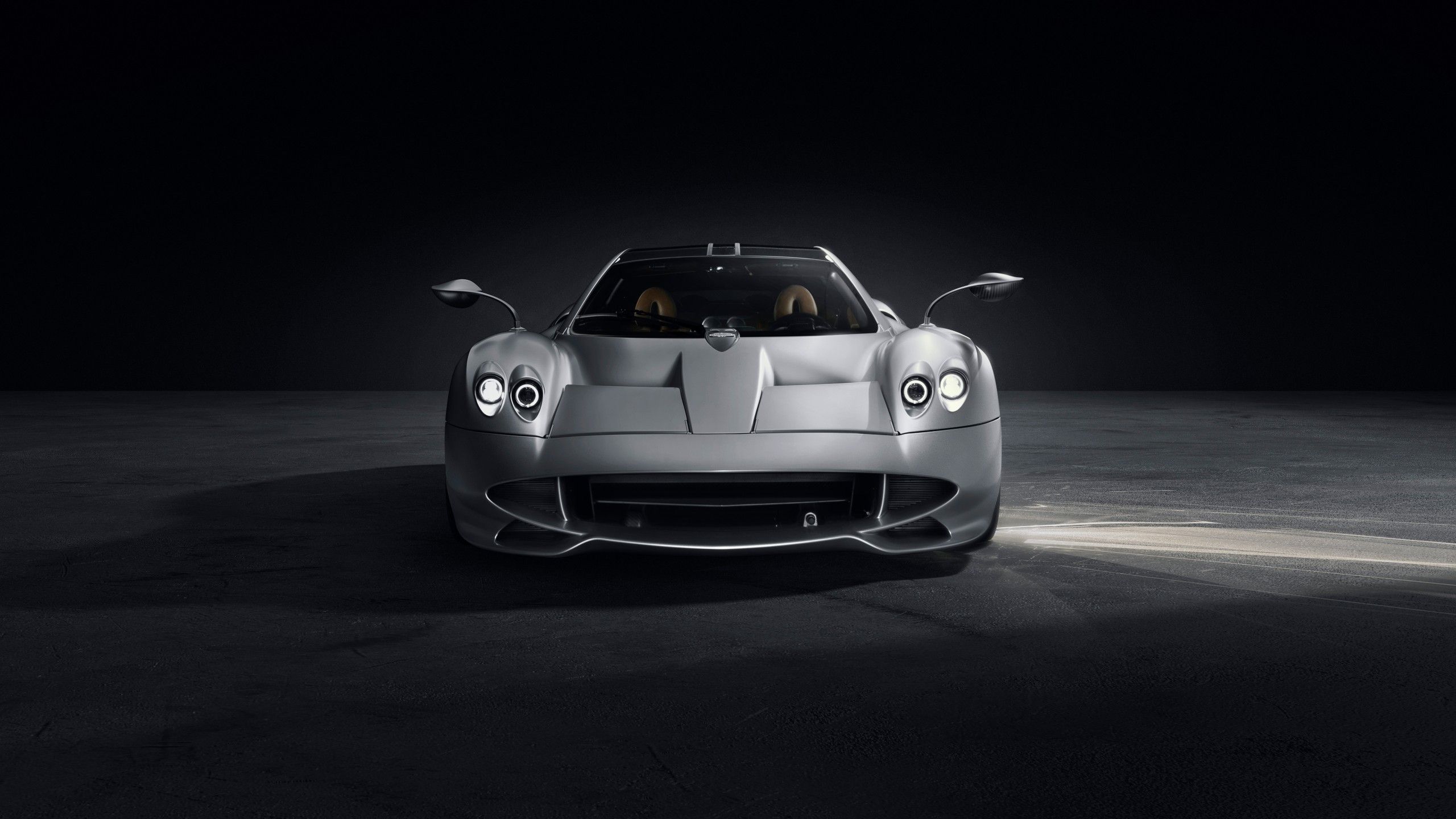 Pagani Utopia, Pagani, Silber, Schwarzer Hintergrund, Studio, 2K Wallpaper