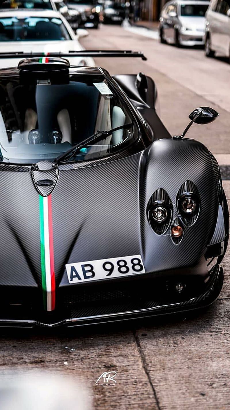 Pagani Zonda, Pagani, Italienische Farben, Straße, Carbon, HD, Handy-Hintergrundbild