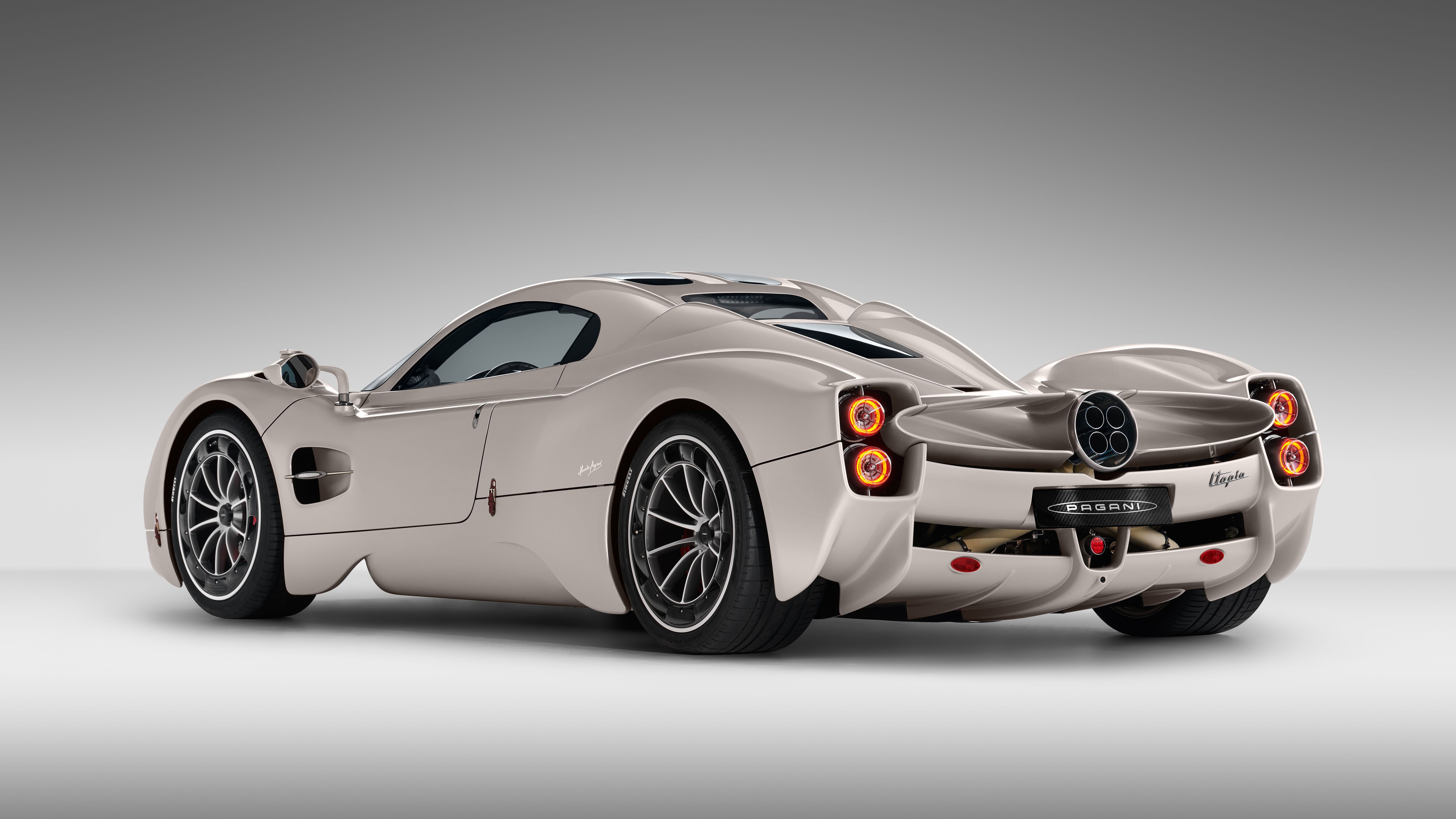 Pagani Utopia, Pagani, Heckansicht, Studio, Weiß, 8K, Hintergrundbild für den PC