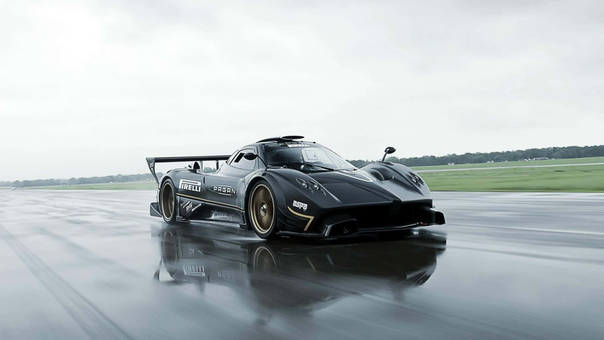 Pagani Zonda R, Pagani, Rennwagen, Nasse Fahrbahn, Rennstrecke, Full HD, Breitbild-Hintergrundbild