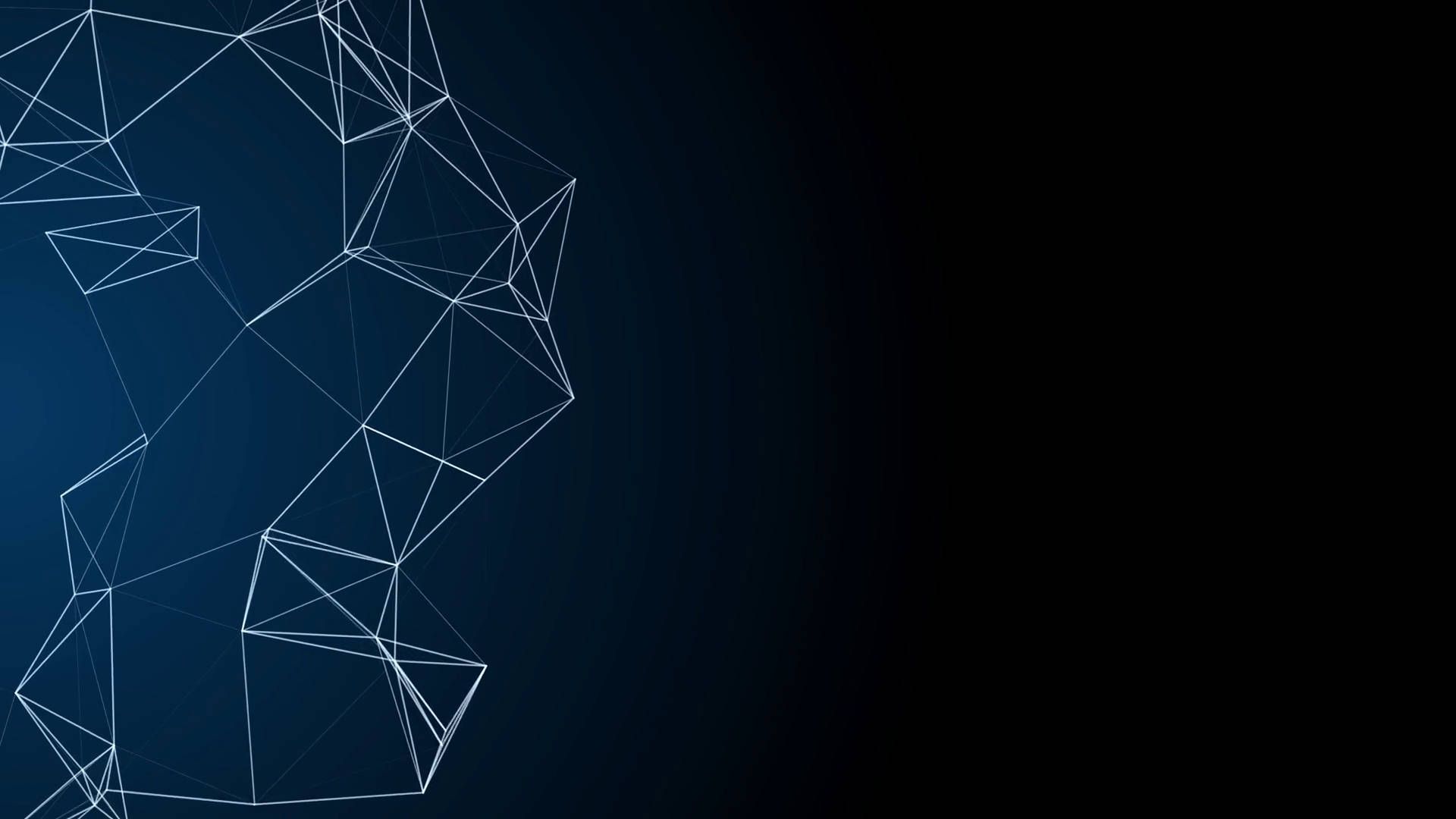Polygonnetz, Linien, Dunkelblau, Minimalistisch, Technologie, 1920x1080, Desktop-Hintergrund