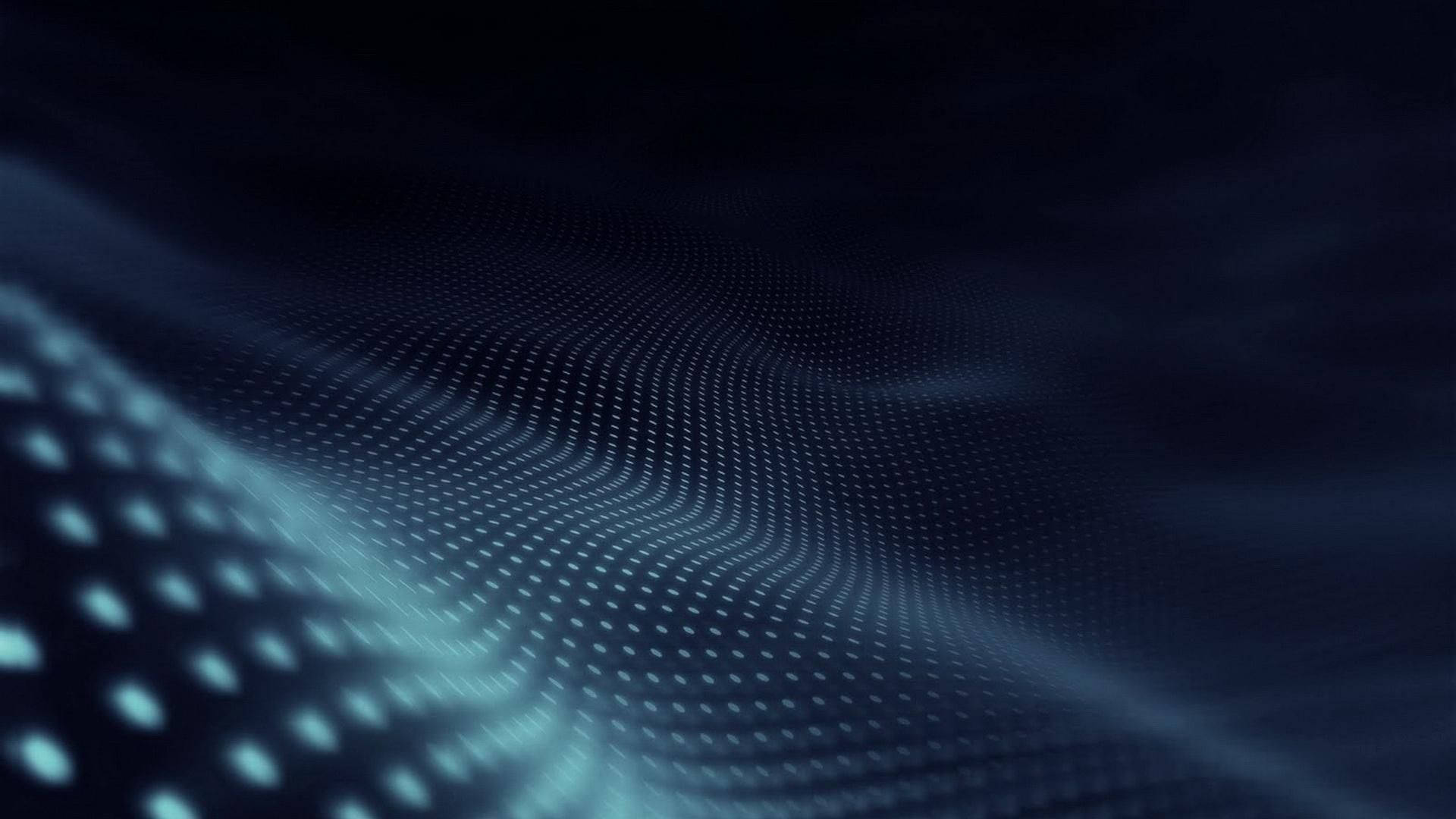 Digitale Welle, Partikel, Dunkelblau, Abstrakt, Technologie, Full HD, Laptop-Hintergrundbild