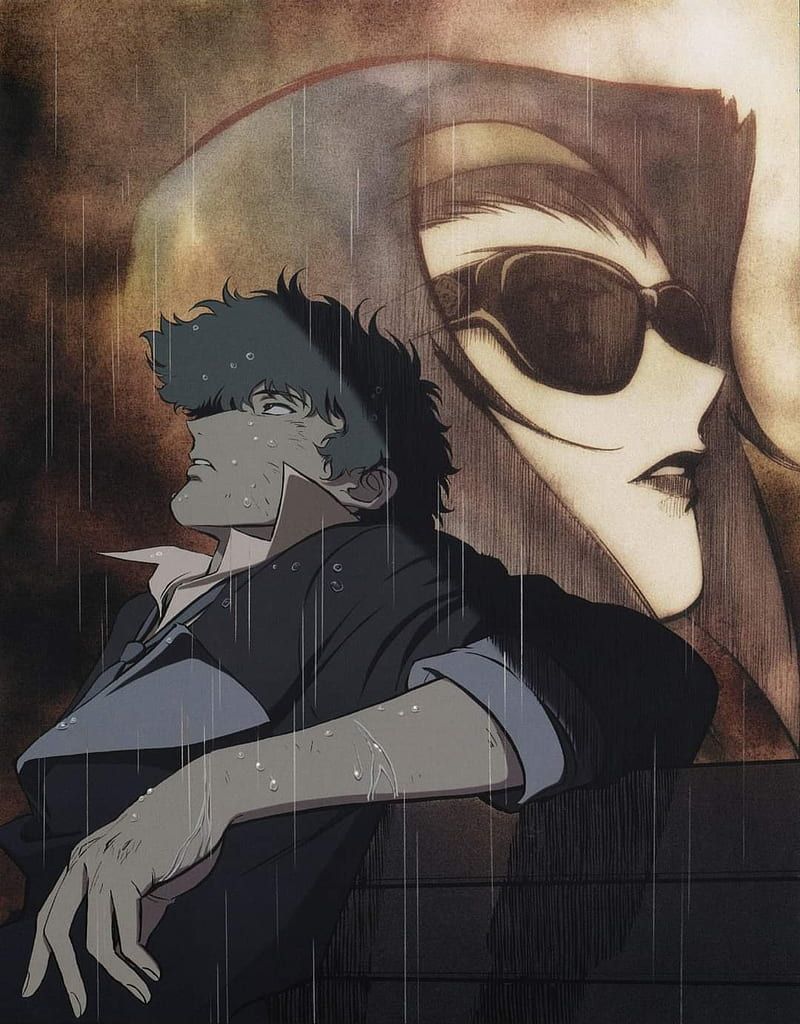 Spike Spiegel, Cowboy Bebop, Sonnenbrille, Sepia, Anime, Hintergrundbild fürs iPad