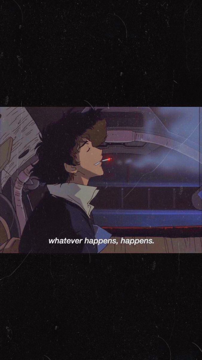 Spike Spiegel, Cowboy Bebop, Zitat, Profil, Dunkel, Hochformat, Hintergrundbild fürs Smartphone