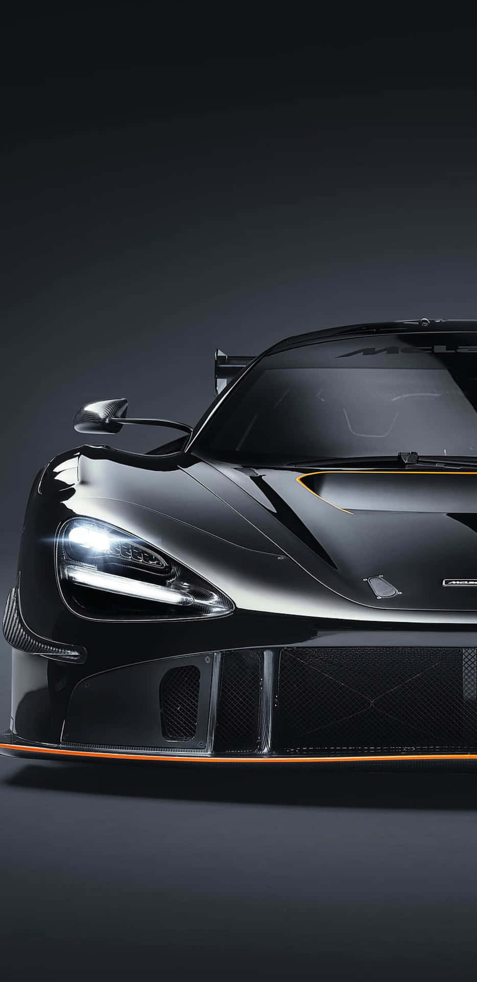 McLaren, Schwarzer Supersportwagen, Dunkler Hintergrund, Studio, Sperrbildschirm fürs iPhone