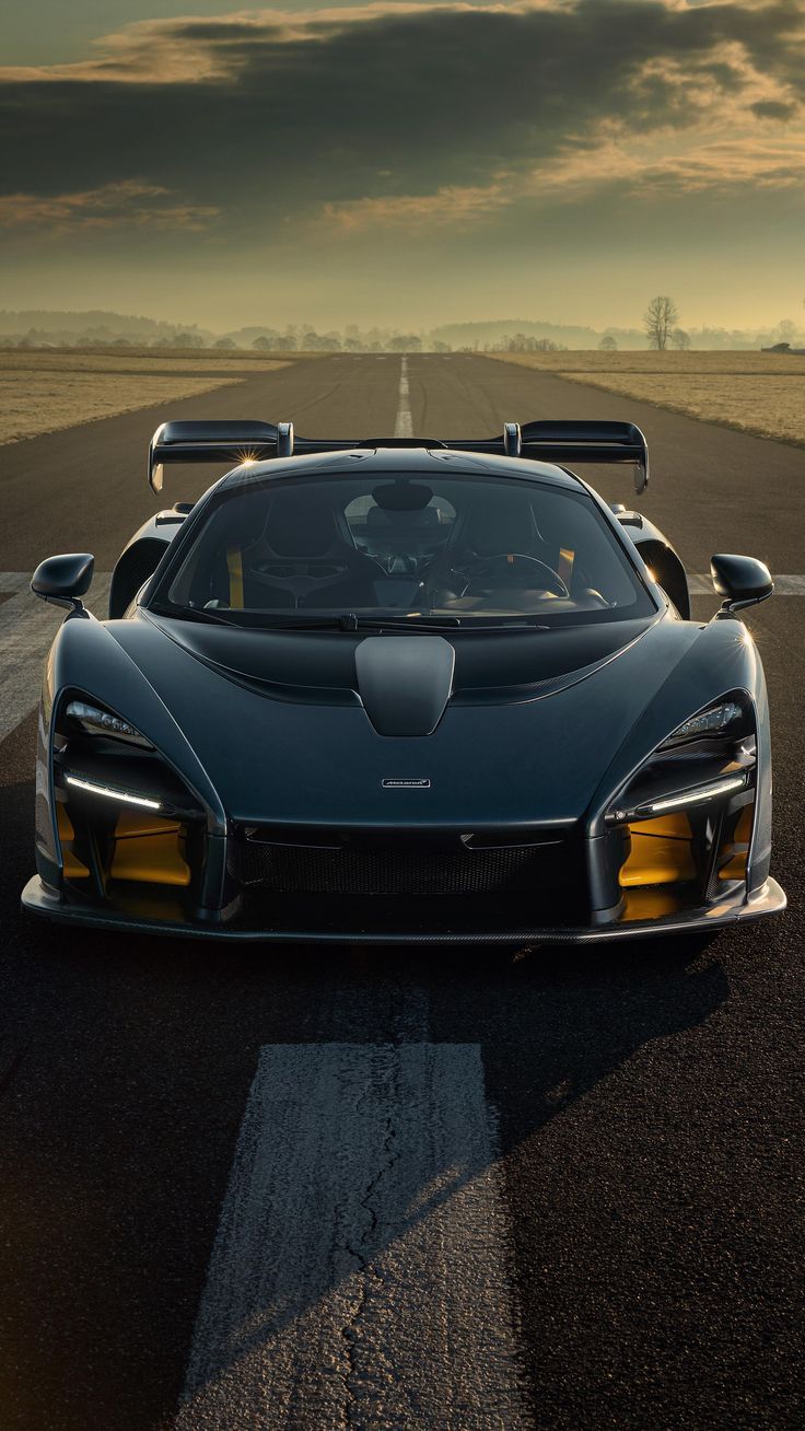 McLaren Senna, Hypercar, Landebahn, Dunkel, Frontansicht, Android-Hintergrundbild