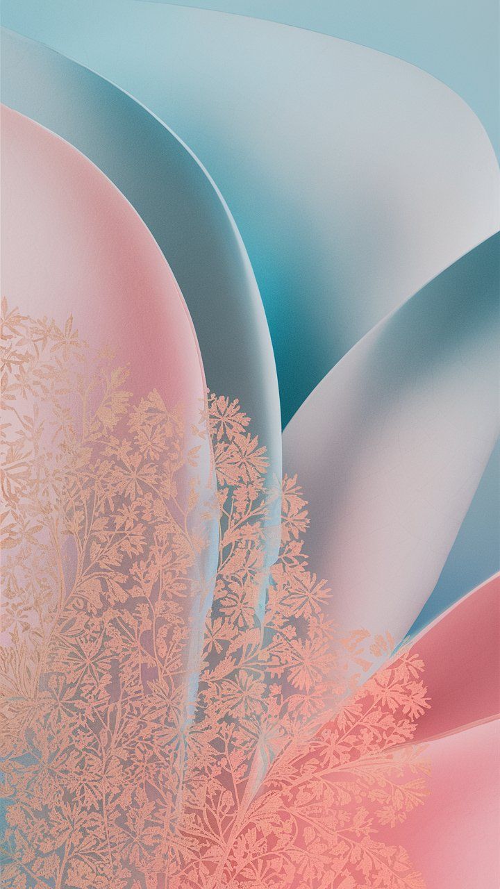 Abstrakte Formen, Rosa, Türkis, 3D-Kunst, Glitzer, HD, Hintergrundbild fürs Handy