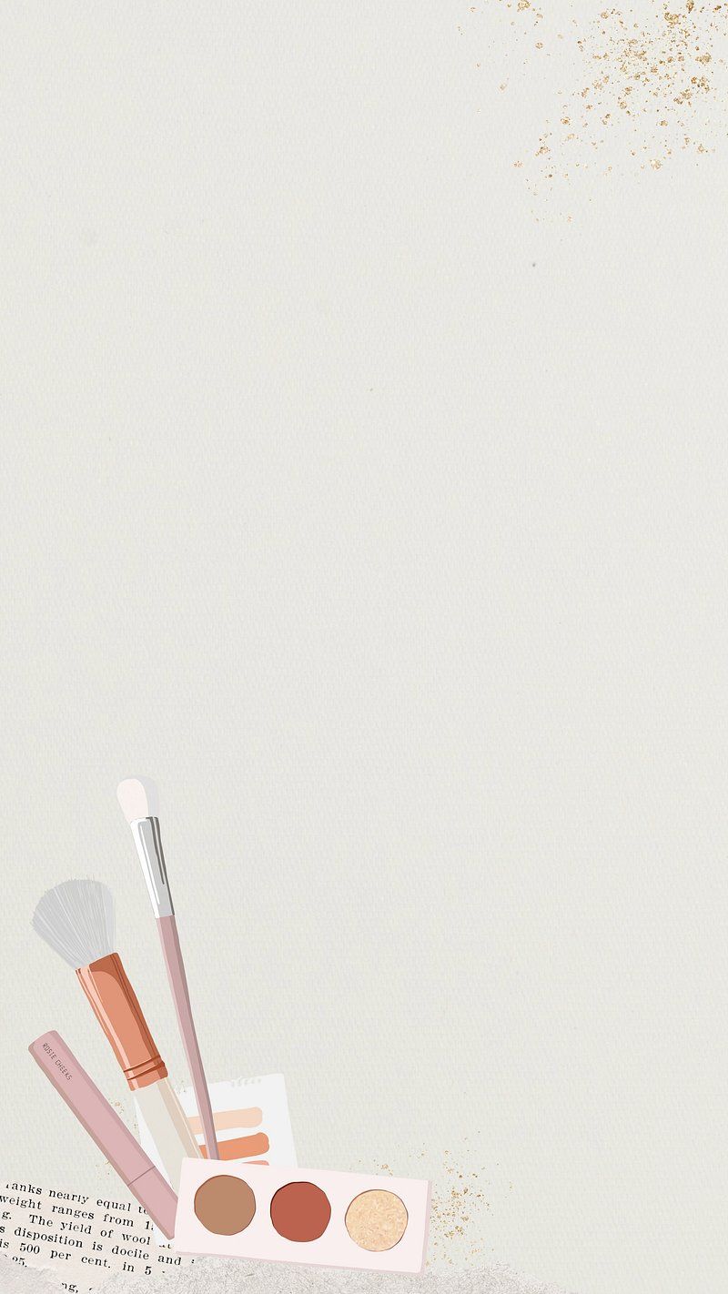 Make-up, Pinsel, Lidschatten, Flatlay, Beige, HD, Handy-Hintergrund im Hochformat