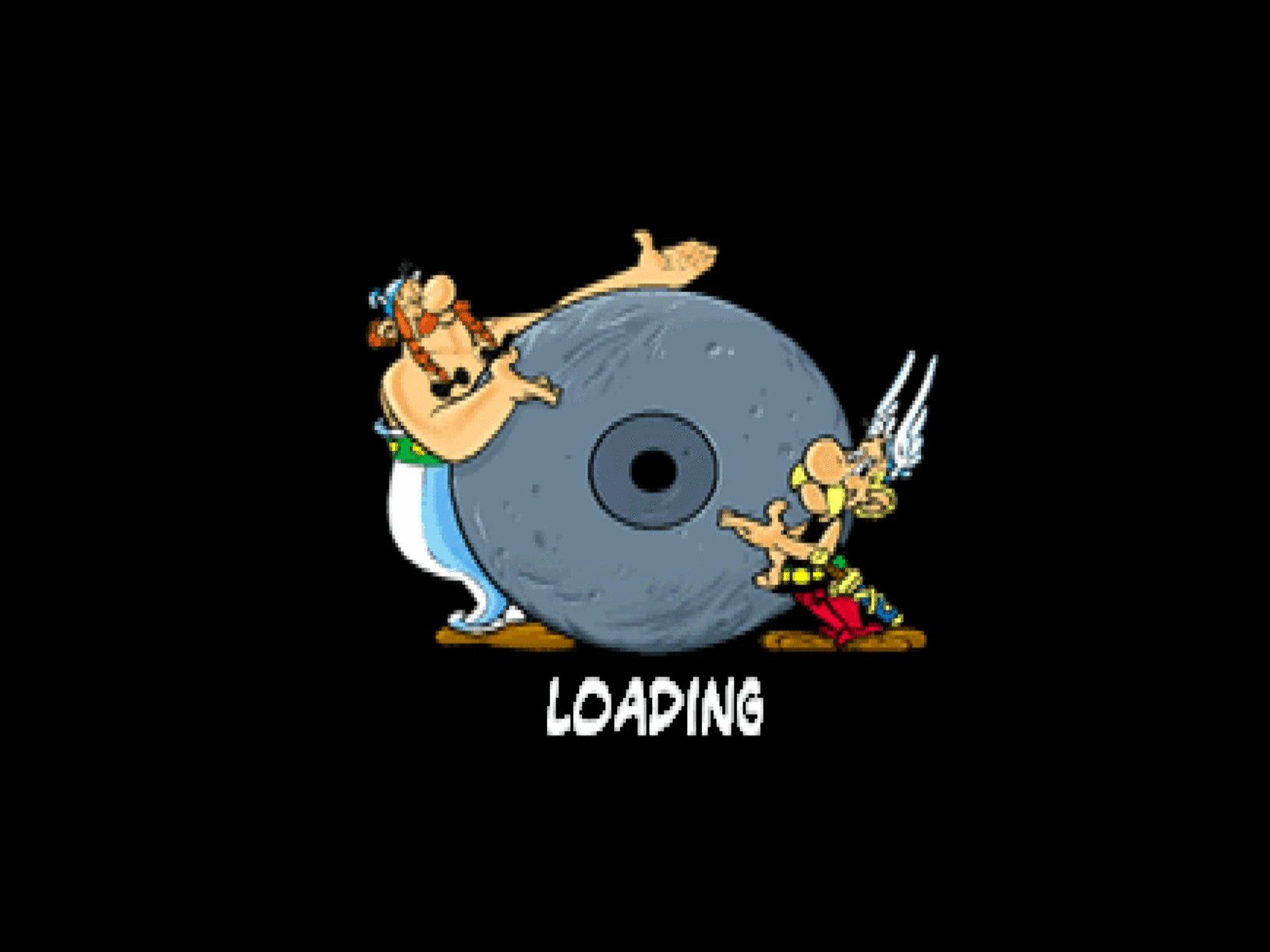 Obelix, Asterix, Hinkelstein, Ladebildschirm, Schwarzer Hintergrund, HD Wallpaper
