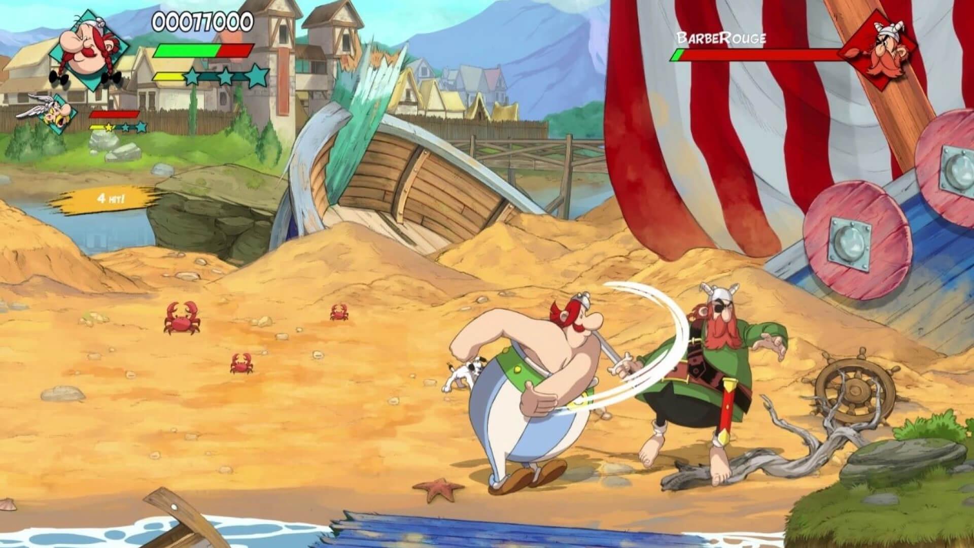 Asterix & Obelix: Slap Them All!, Obelix, Strand, Wikingerschiff, Videospiel, Full-HD-Hintergrund