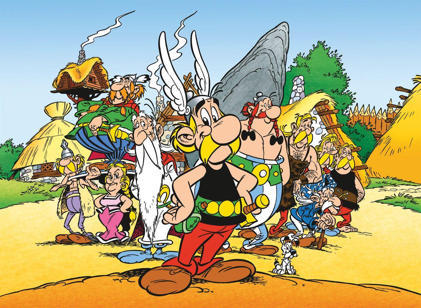Asterix, Obelix, Idefix, Gallisches Dorf, Comicfiguren, HD, Hintergrundbild für den PC